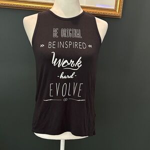 NWOT- Calia By Carrie Underwood Black Graphic Muscle Tank Top